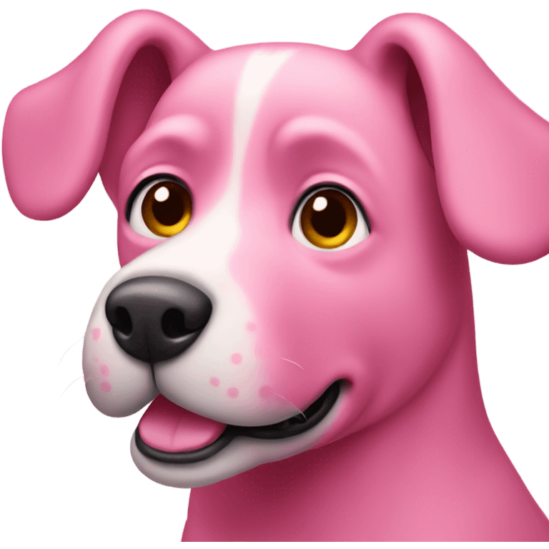 Pink dog emoji