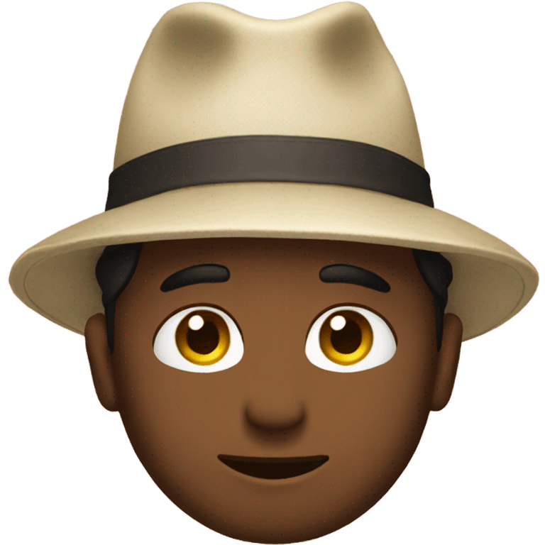 James wearing hat emoji