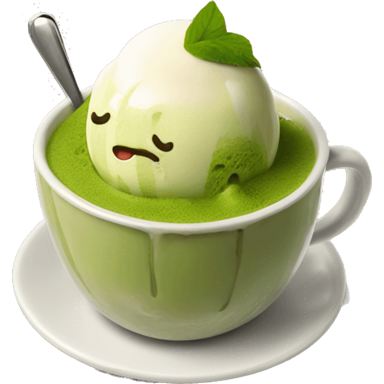 matcha affogato emoji