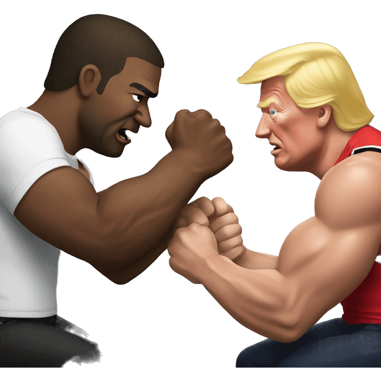 trump harris armwrestling emoji