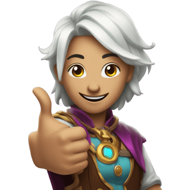 Jinx from arcane doing a thumbs up emoji