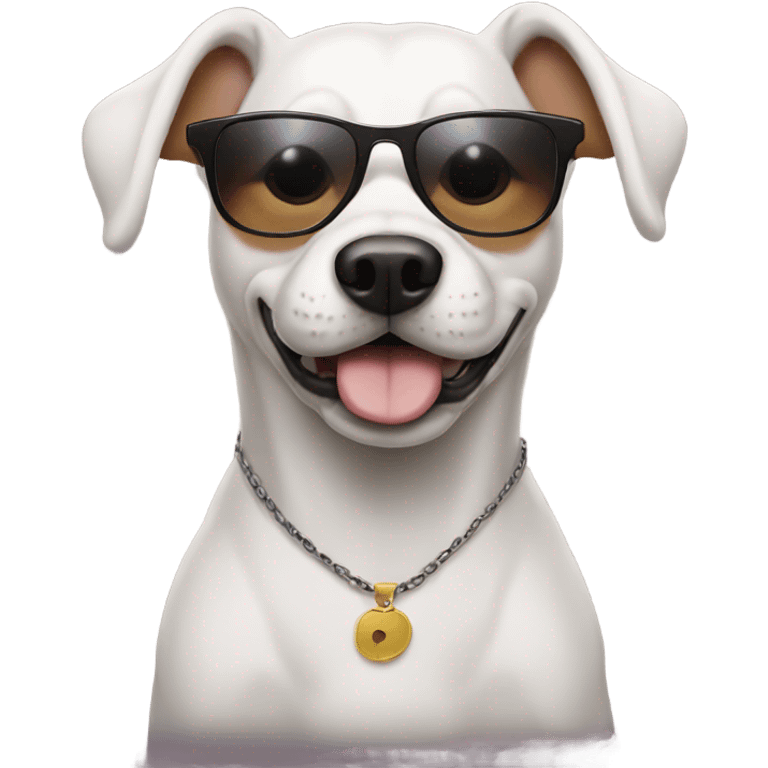 Dog wearing sunglasses emoji