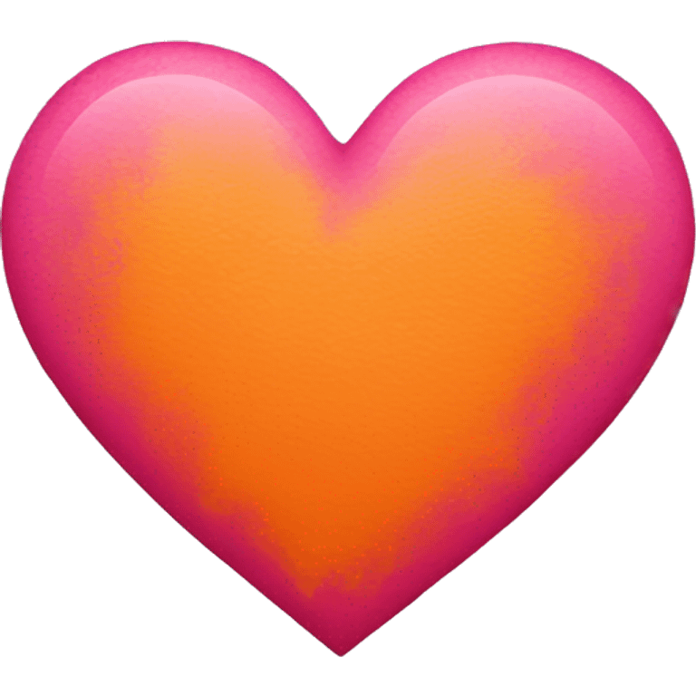 Pink orange grunge heart  emoji