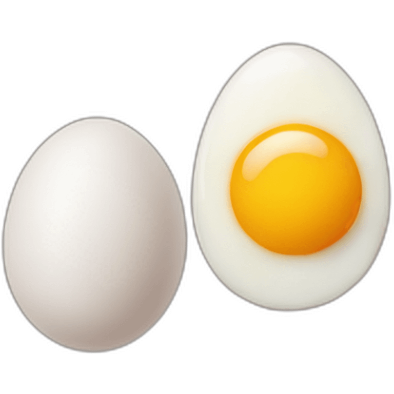 A sausagge between two eggs emoji