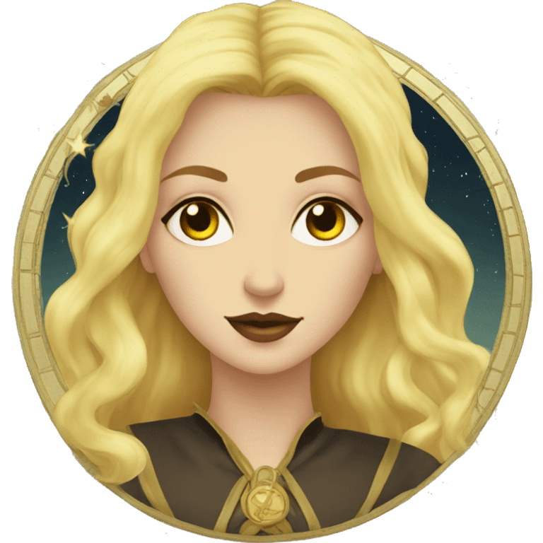 Blond woman Tarot cards witch emoji