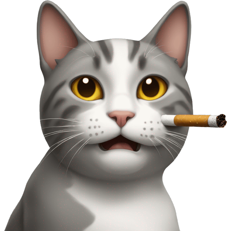 Cat smoking emoji