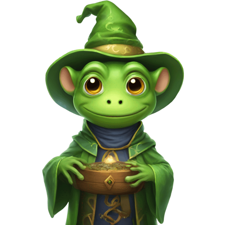 Frog mage magic emoji