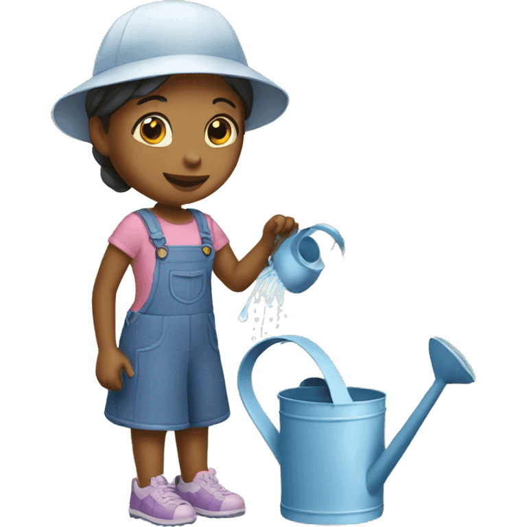 girl with watering can emoji