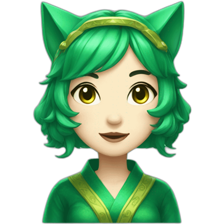 emerald neko girl emoji