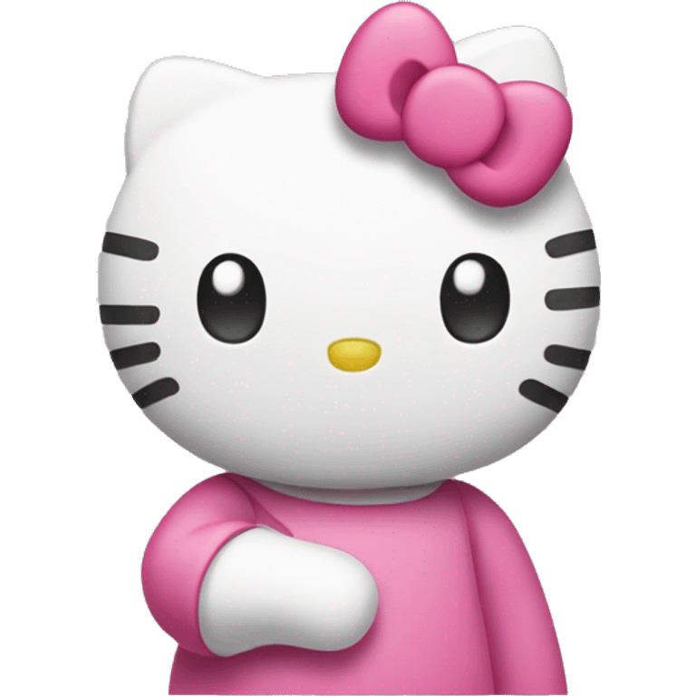 hello kitty saying hi emoji