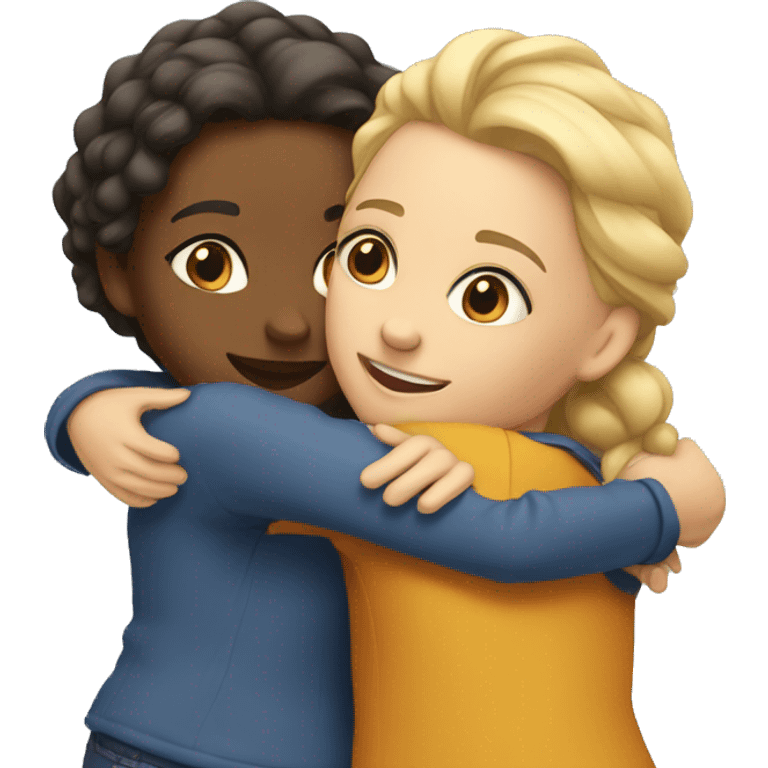 two hugging girlfriends emoji