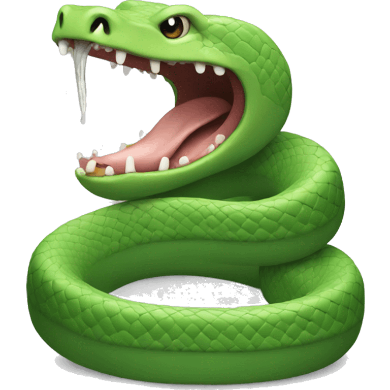 snake eating emoji