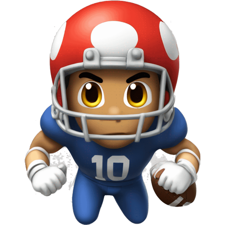 The bomb character from Mario playing football emoji