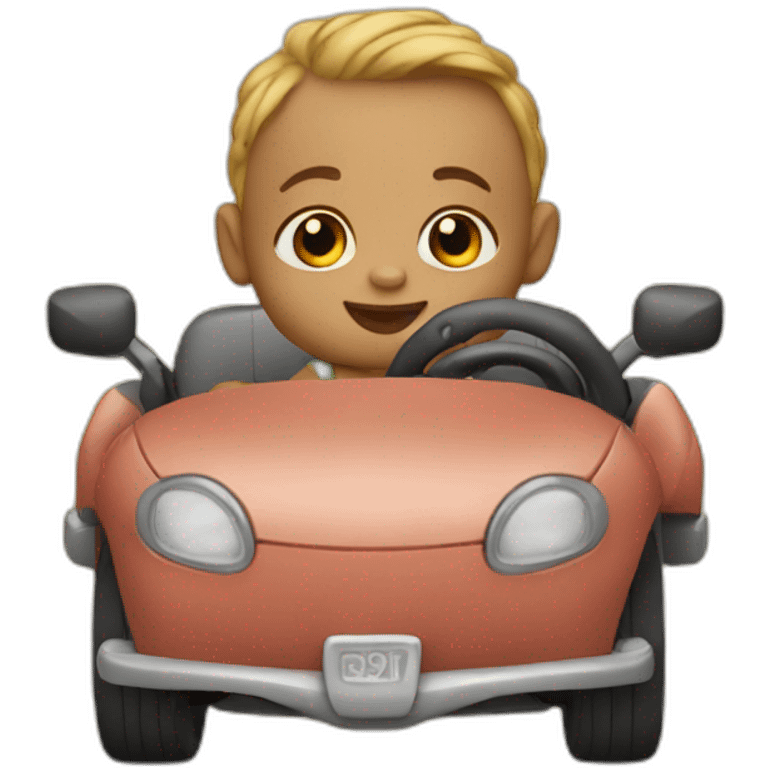 baby driving a car emoji