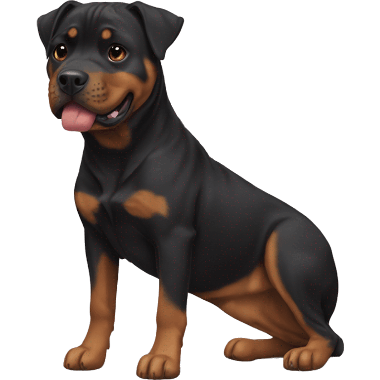 Rottweiler pit bull mix brindle fur  emoji