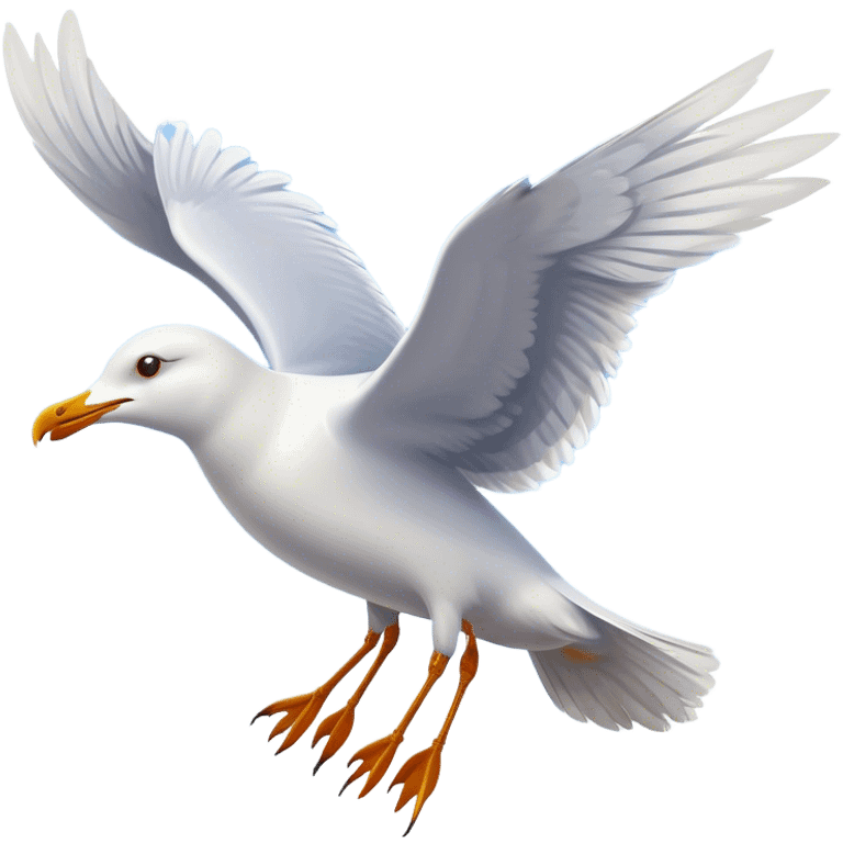 Seagull flying emoji