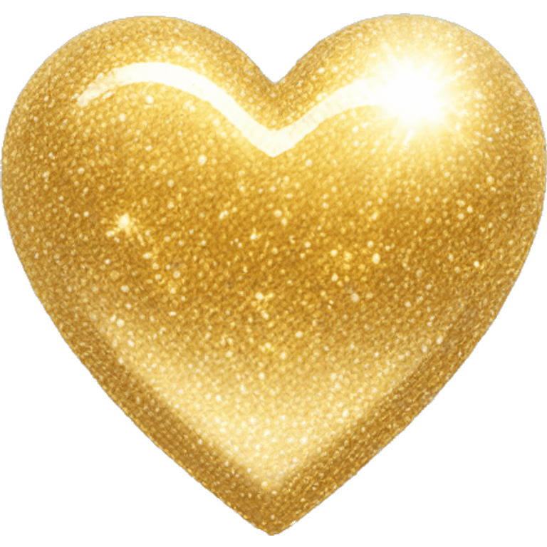 Gold heart sparkling  emoji