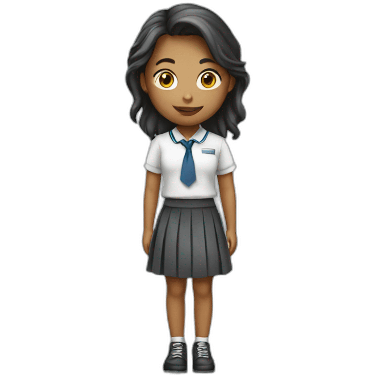 schoolgirl in skirt emoji