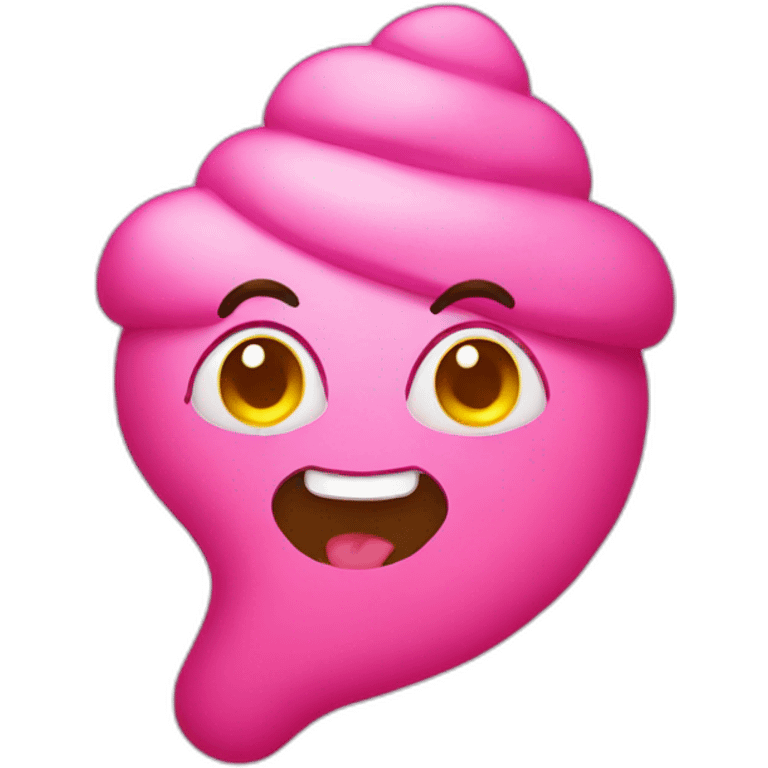 Pink poop emoji