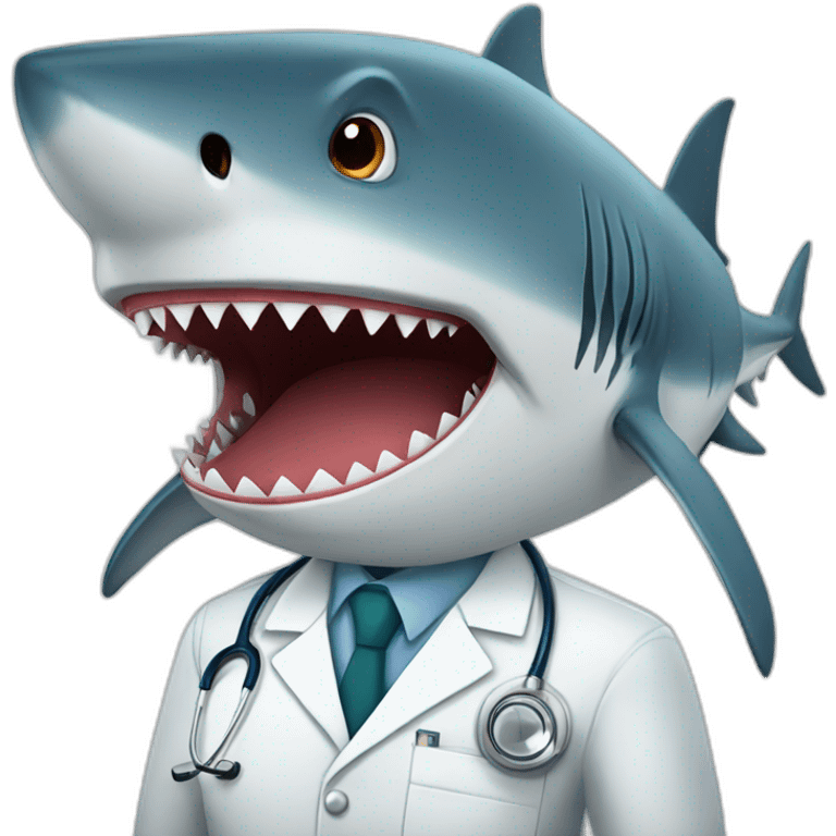 shark that thinks it's a doctor emoji