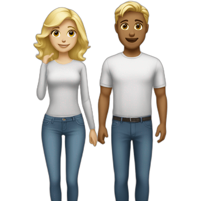 Blonde couple emoji