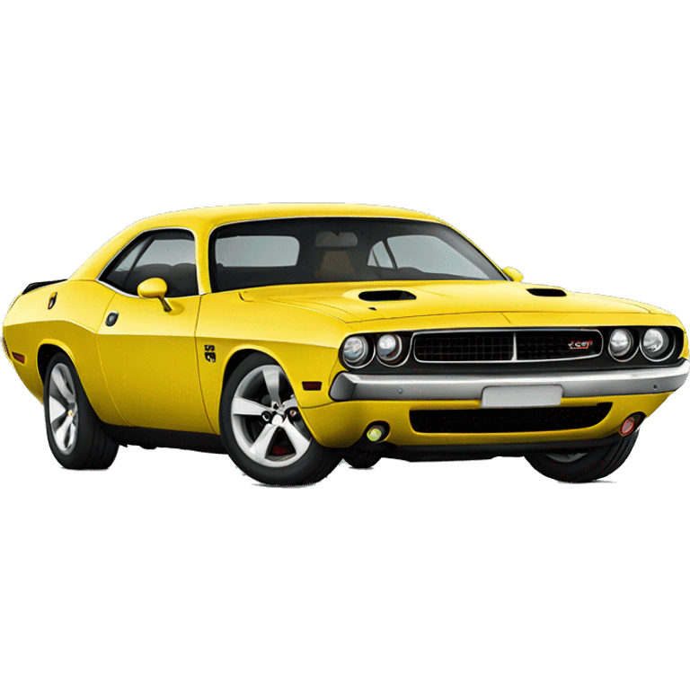 Yellow dodge challenger emoji