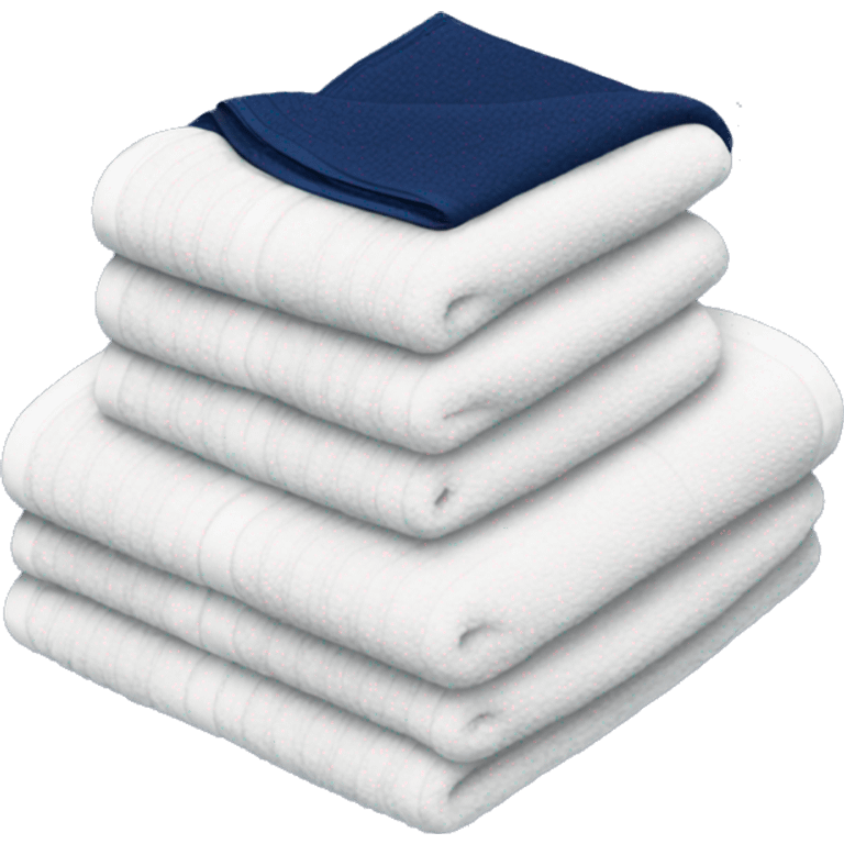 Navy blue stacked towels  emoji