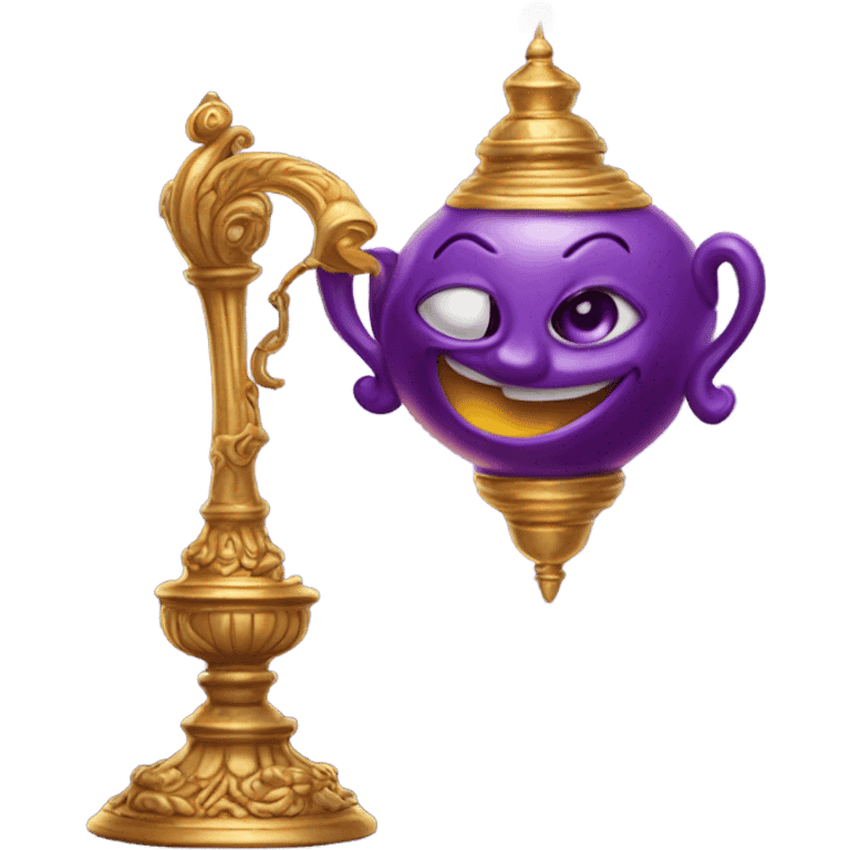 genie coming out of the lamp purple emoji