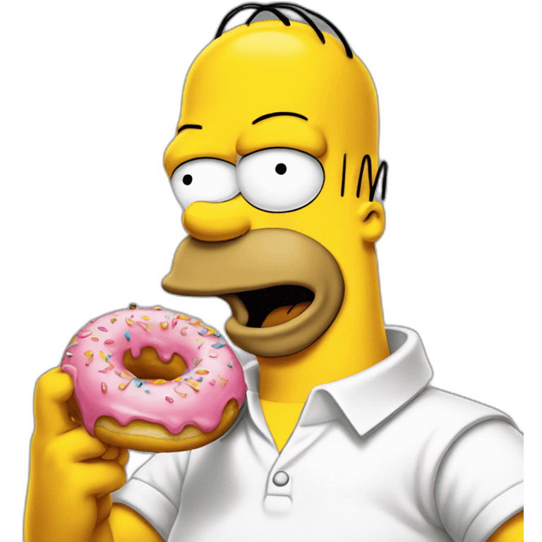 Homer simpson eat a donut emoji