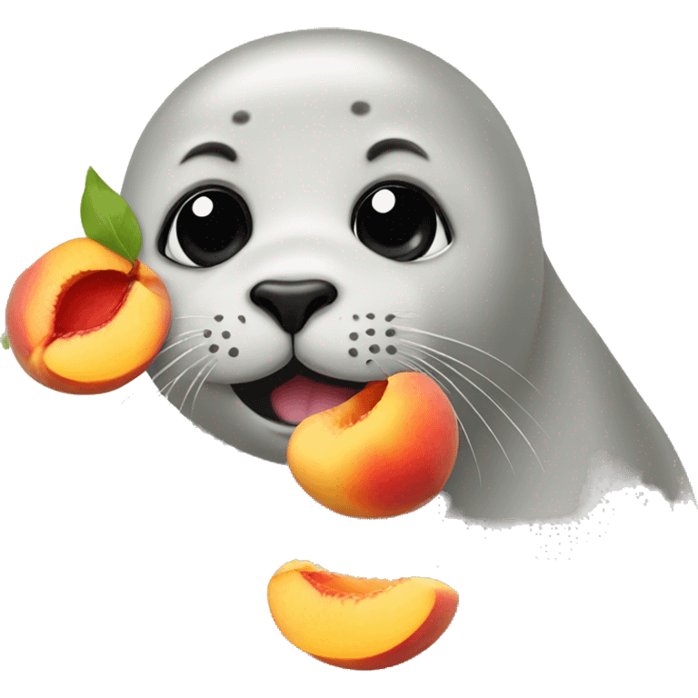 seal with peaches emoji