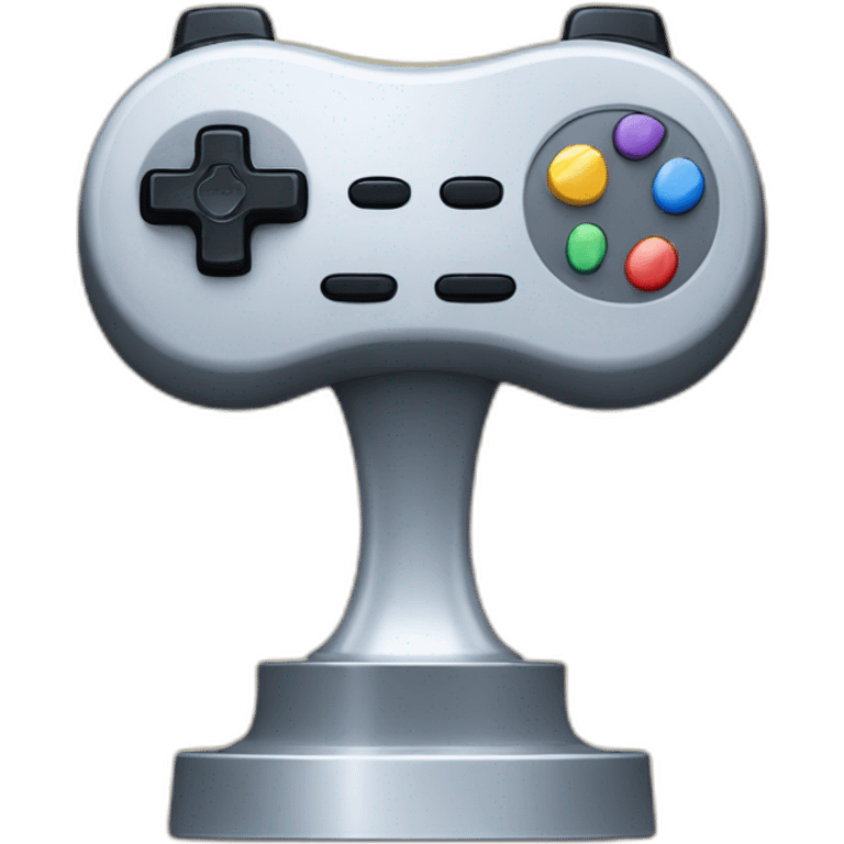 A trophy with a video game controller inside emoji