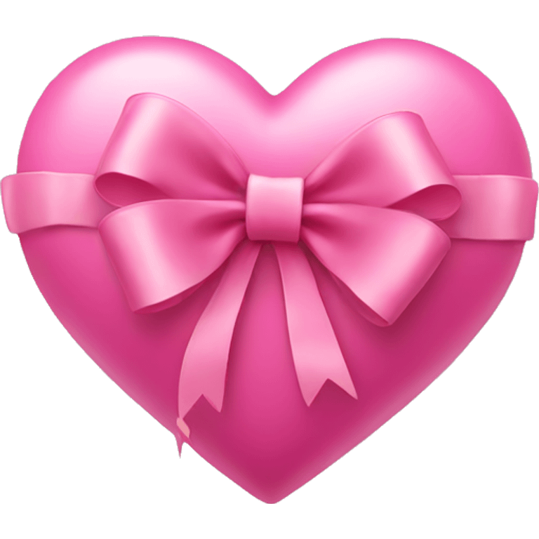 Pink heart with a bow emoji