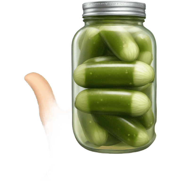 Pickle in hand emoji