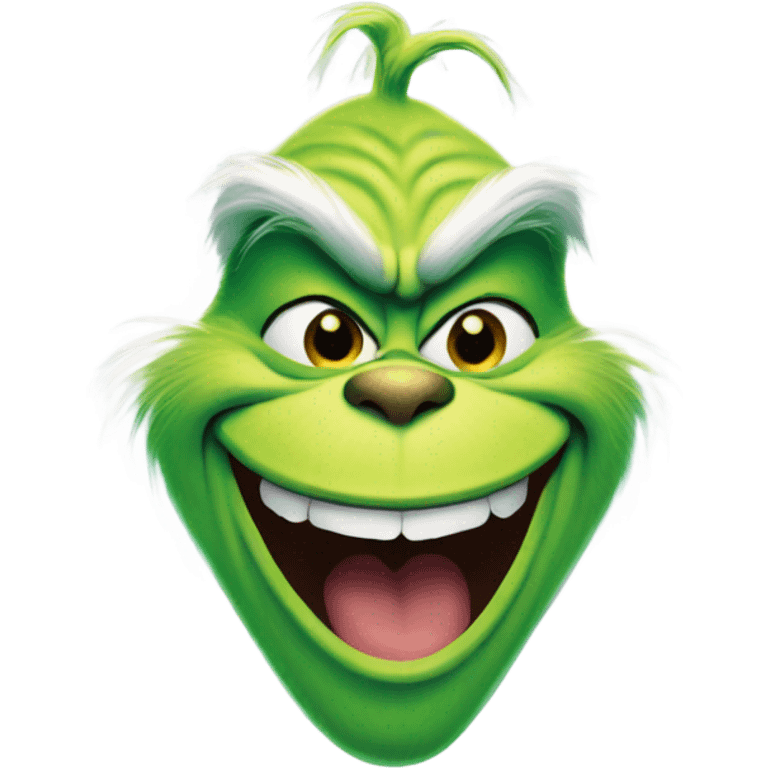 The grinch smiling  emoji