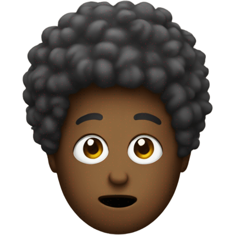 Poop with Afro and google eyes emoji