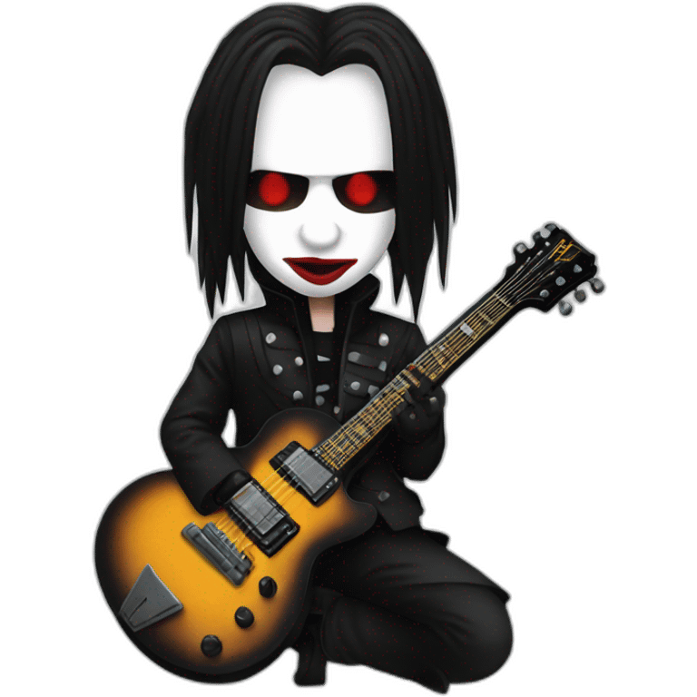 Marilyn manson metal with guitar emoji