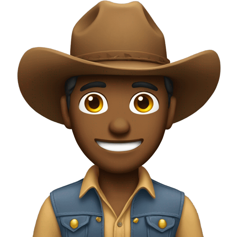 The regular cowboy emoji but with a brown skin not gold emoji