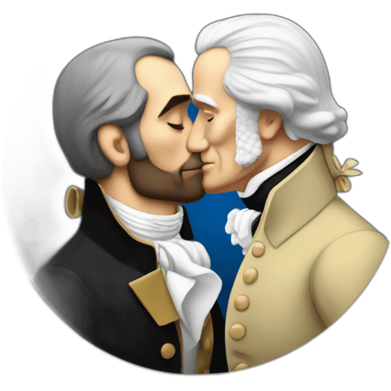 george washington kissing abraham lincoln emoji