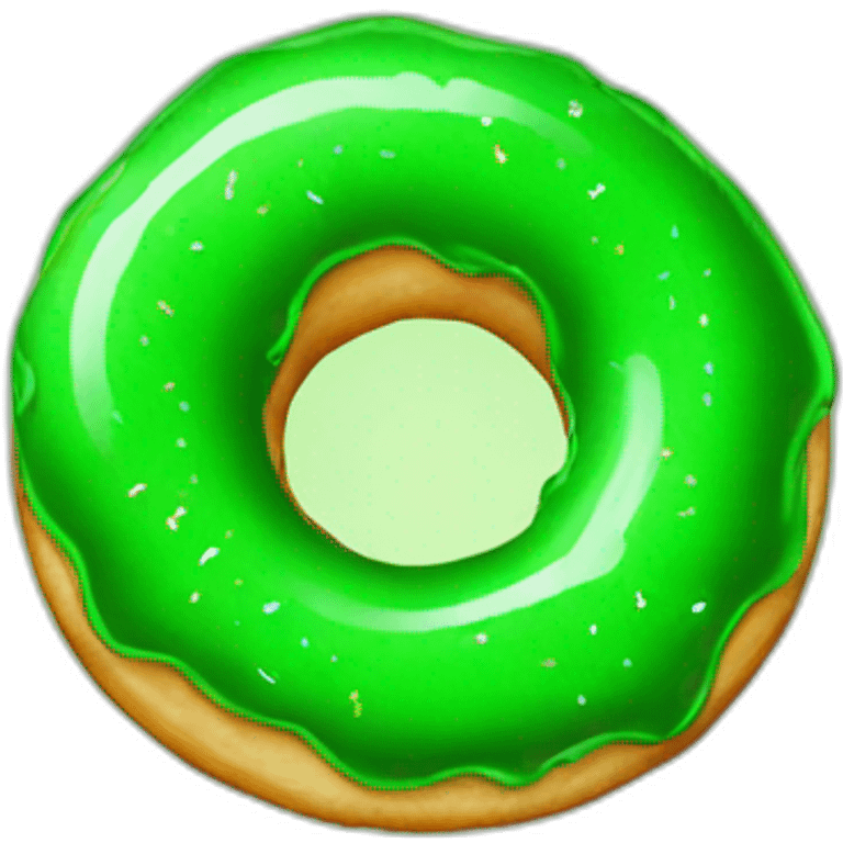 glowing green donut emoji