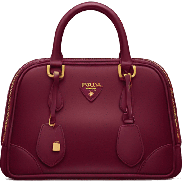 burgundy prada purse   emoji