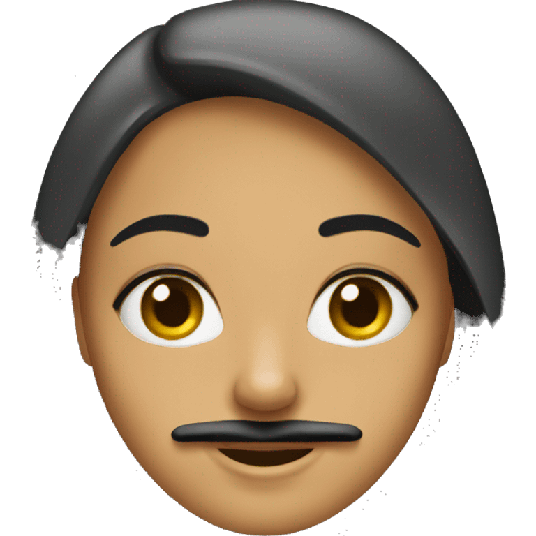 An arab girl with a mustache  emoji