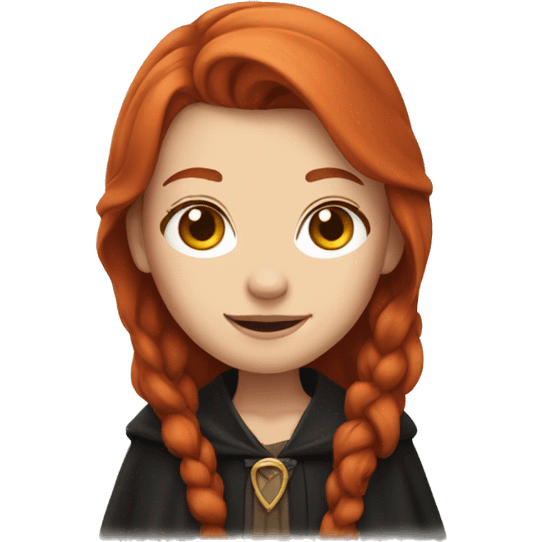 Pretty Redhead female in wizard robes emoji