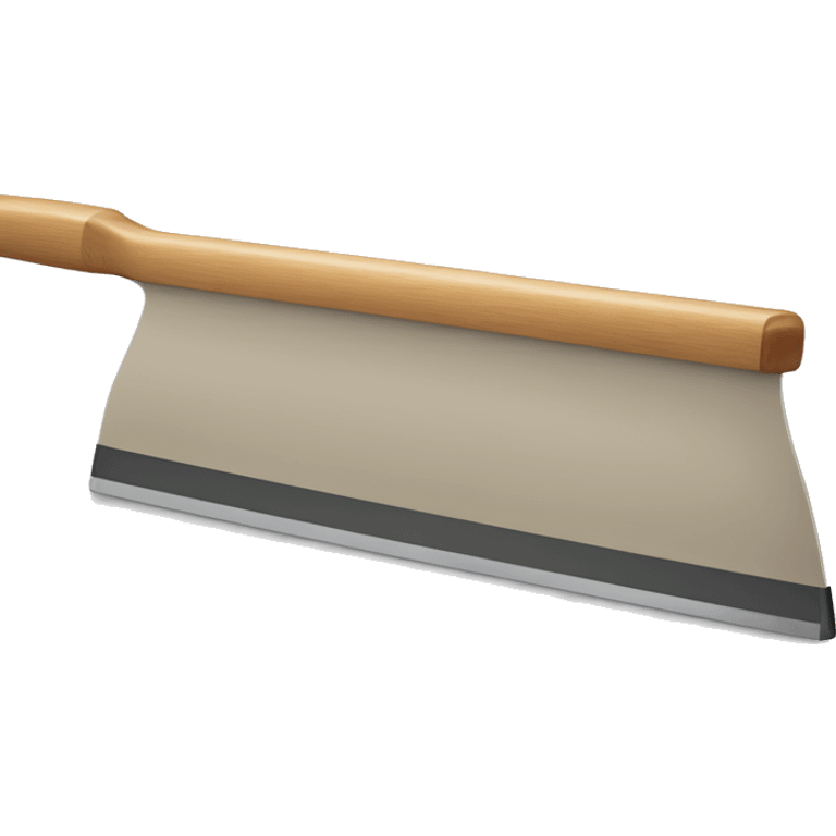 squeegee with long wooden handle emoji