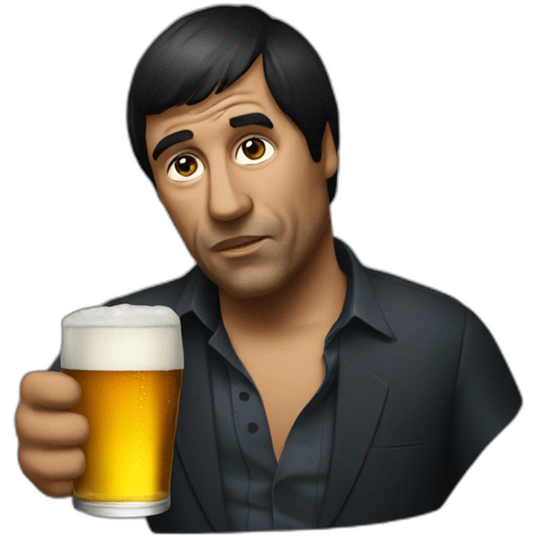 scarface drinking beer emoji