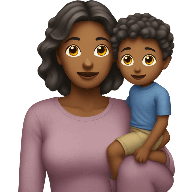 A mother with her boy emoji