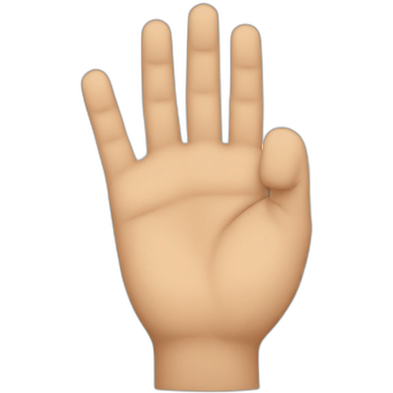 Palm of one hand open except for the middle finger, which is extended outwards emoji