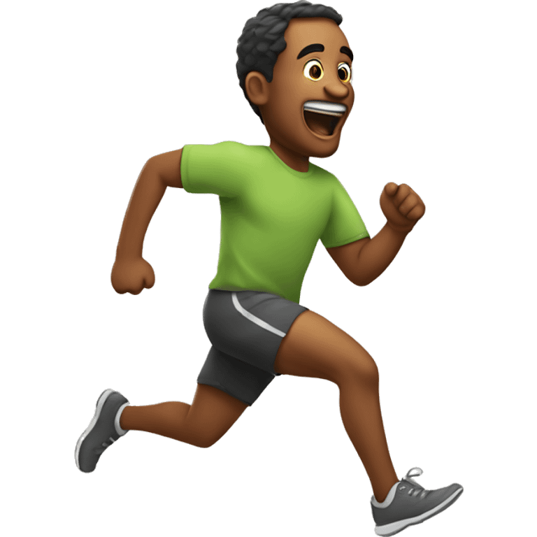 Funny man running  emoji