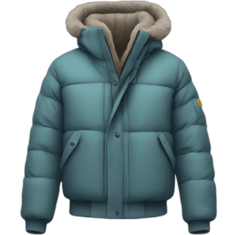 Winter jacket, thank you printed emoji