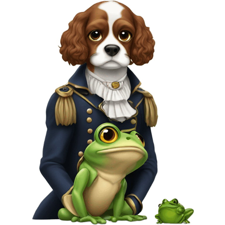 Cavalier with frog emoji