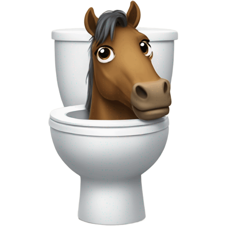 horse in toilet emoji